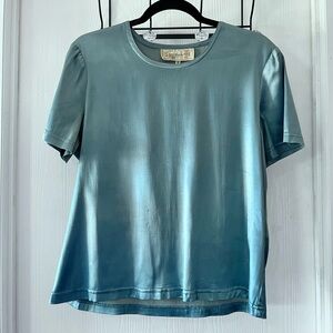 Double D Ranch Vintage Teal Satin Tee